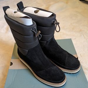 TOMS Makenna Water Resistant Black Suede/Matte Woven